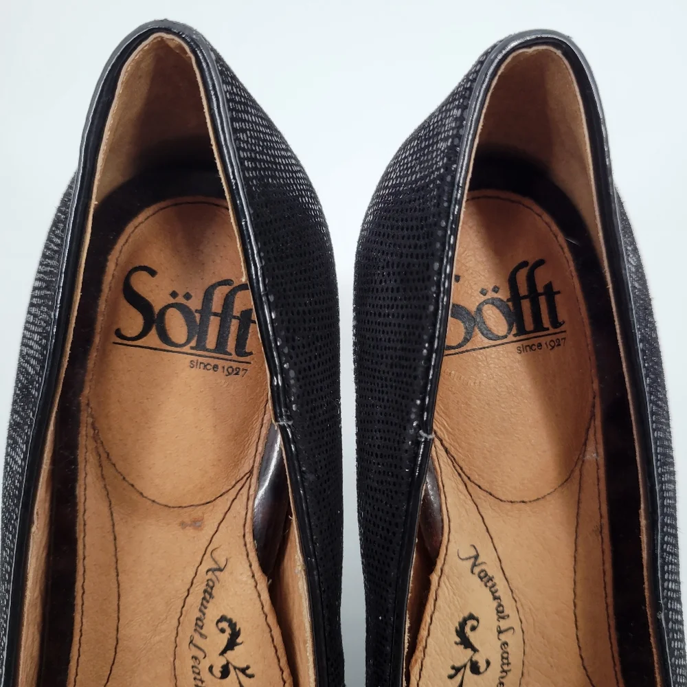 Sofft Leather Animal Print Heels 8.5